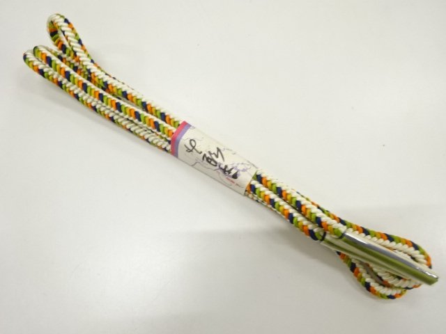 JAPANESE KIMONO / UNUSED HAND-TIED OBIJIME